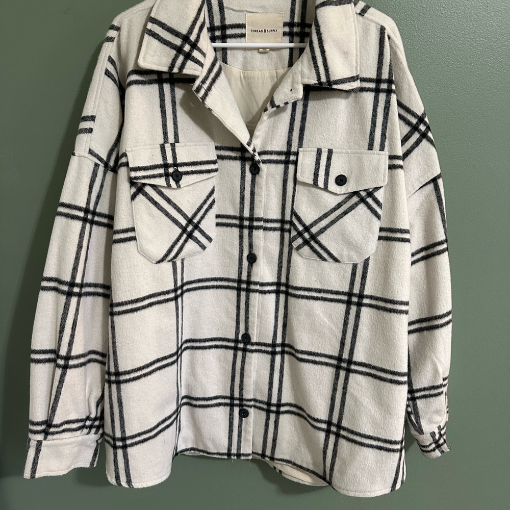 Plaid Button-Up Shirt